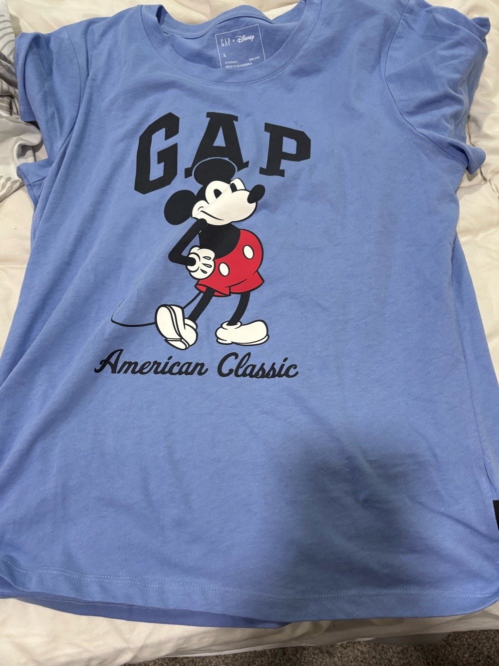 GAP Light Blue Mickey Mouse Graphic Tee
